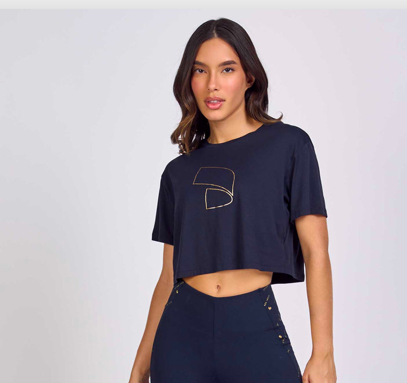 T-shirt skin fit cropped glam