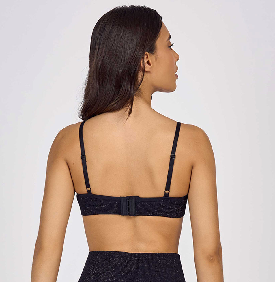 Gold lurex seamless top