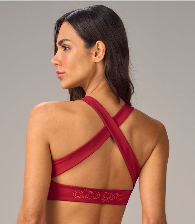 Cross-Back Printed Top