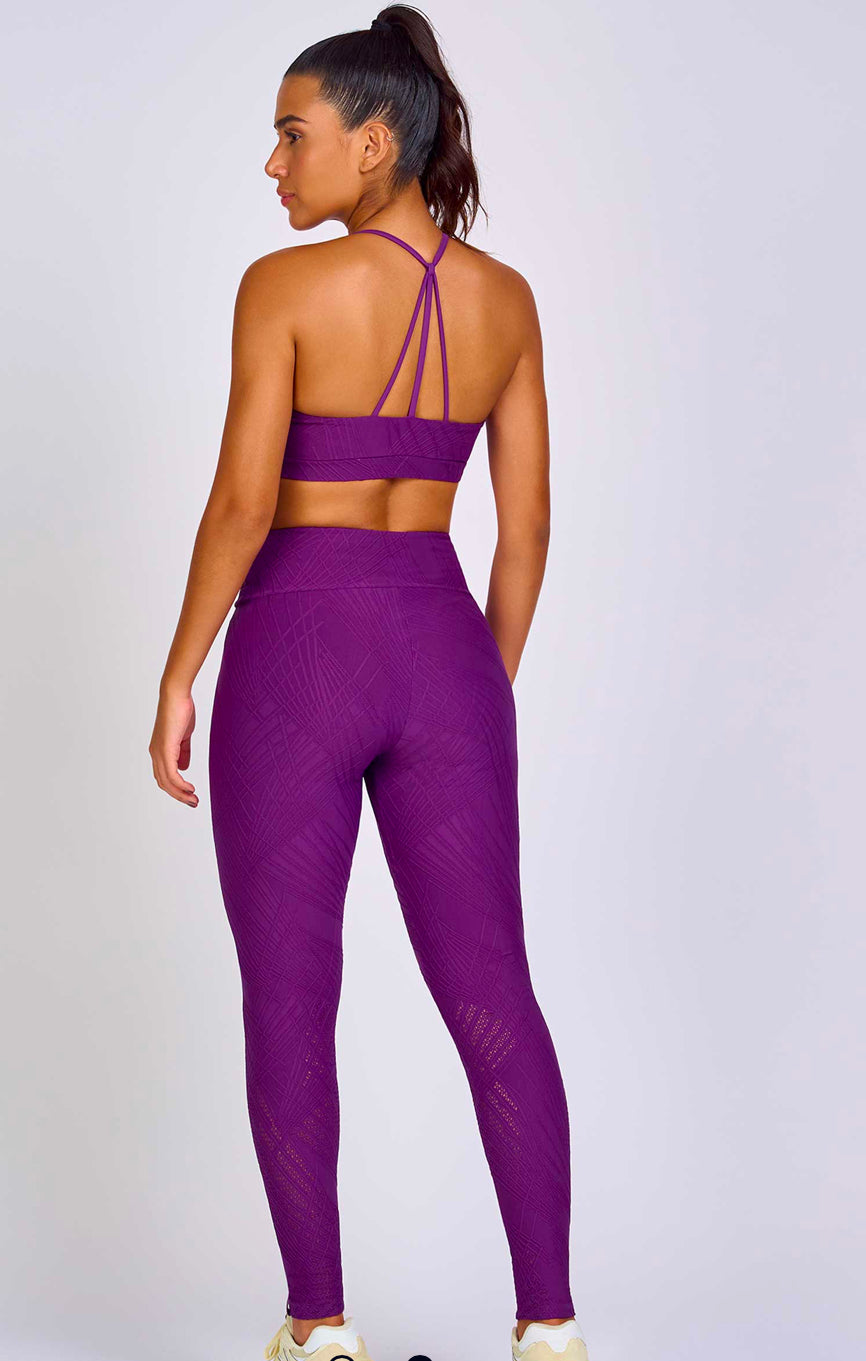 Textured leggings with cutouts