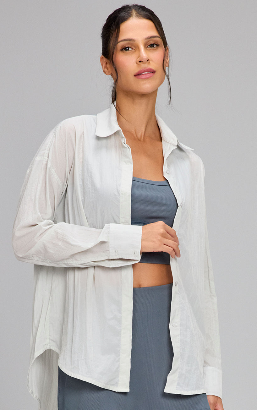 Textured oversized shirt