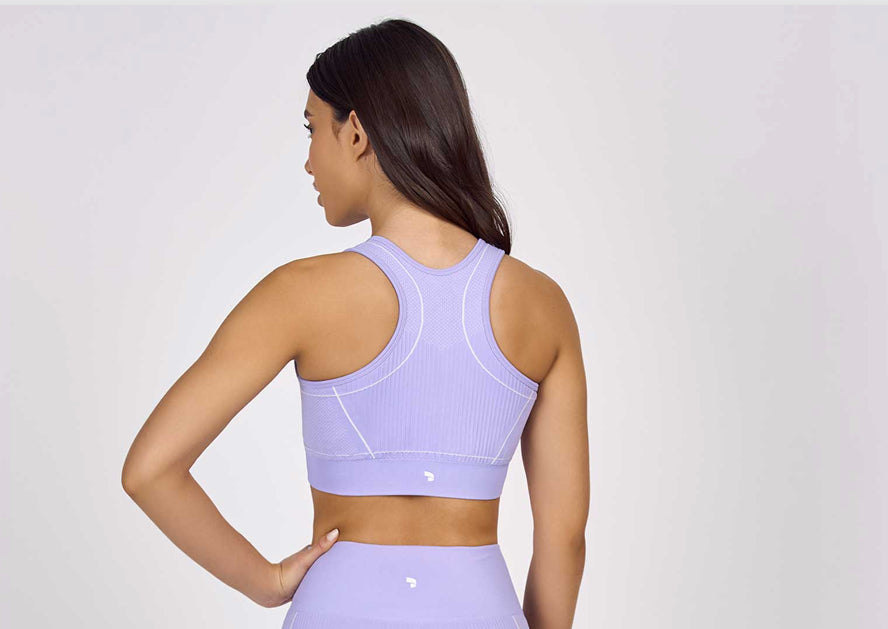 Seamless ribbed dots top