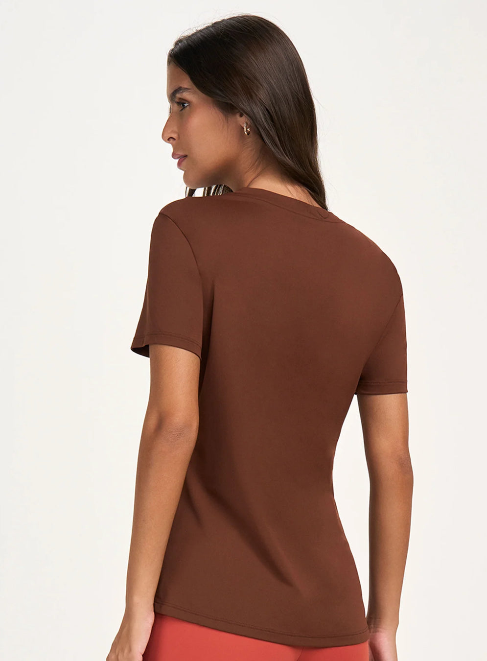V-neck long t-shirt