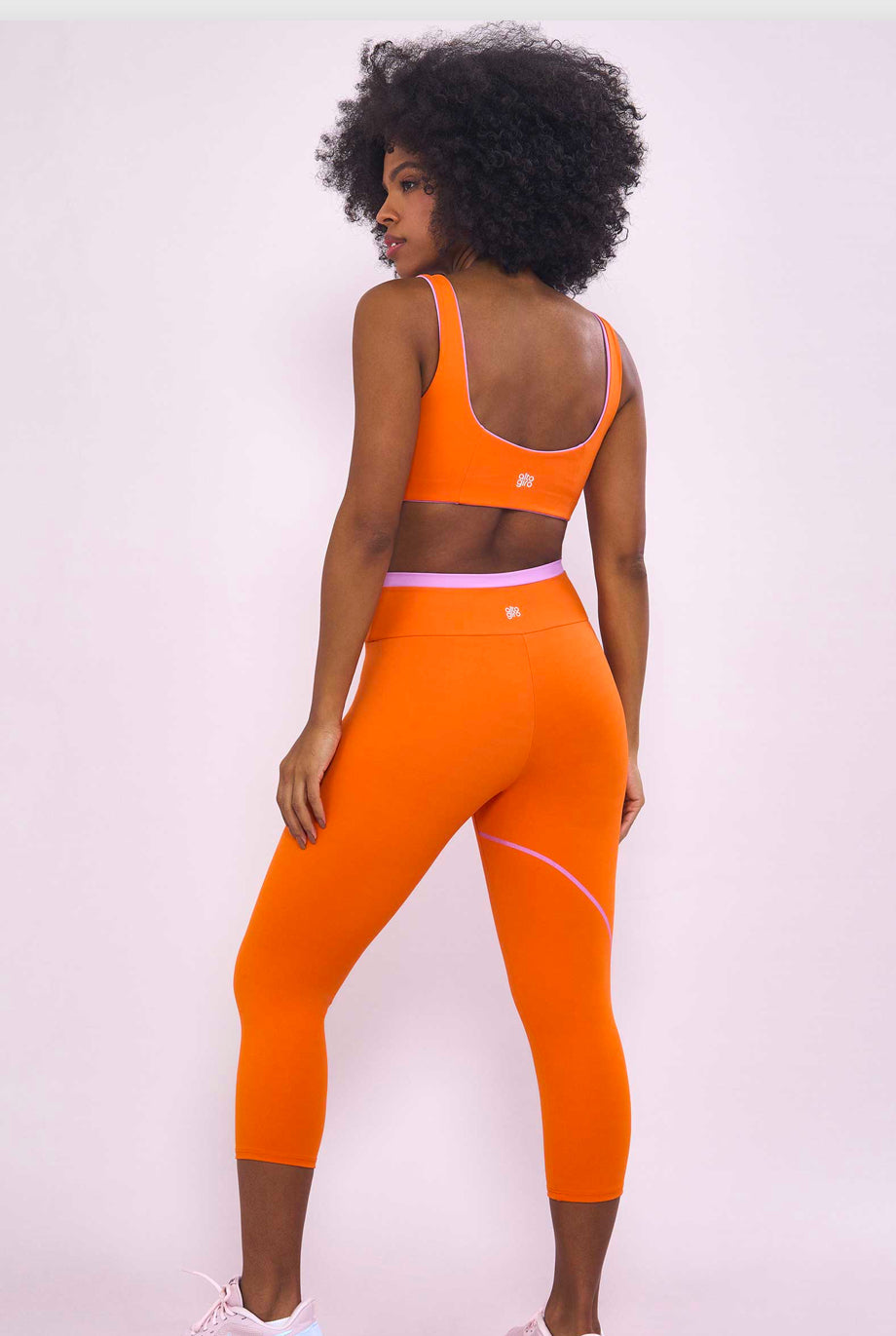 Nakay silk leggings with diagonal hem