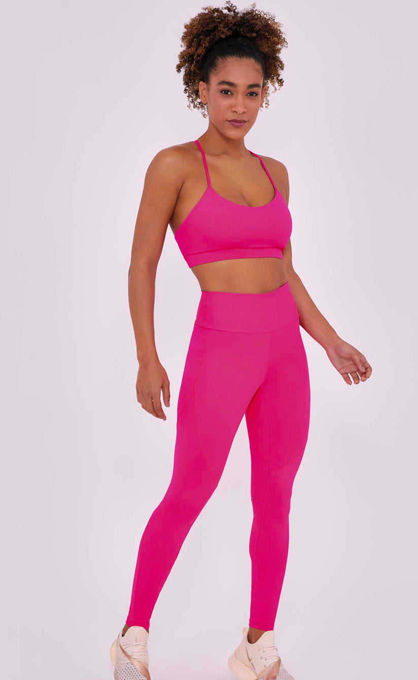 Hyper cutout and silk leggings