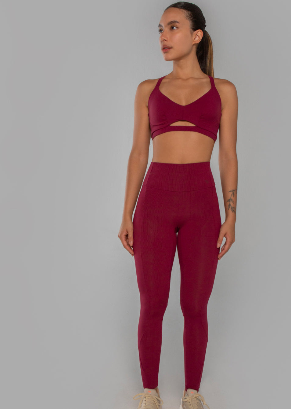 Micro-ribbed leggings