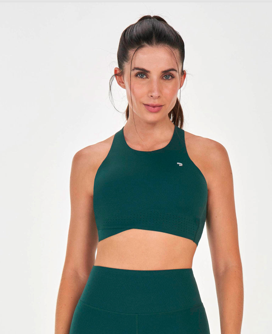 High neckline top with fusion