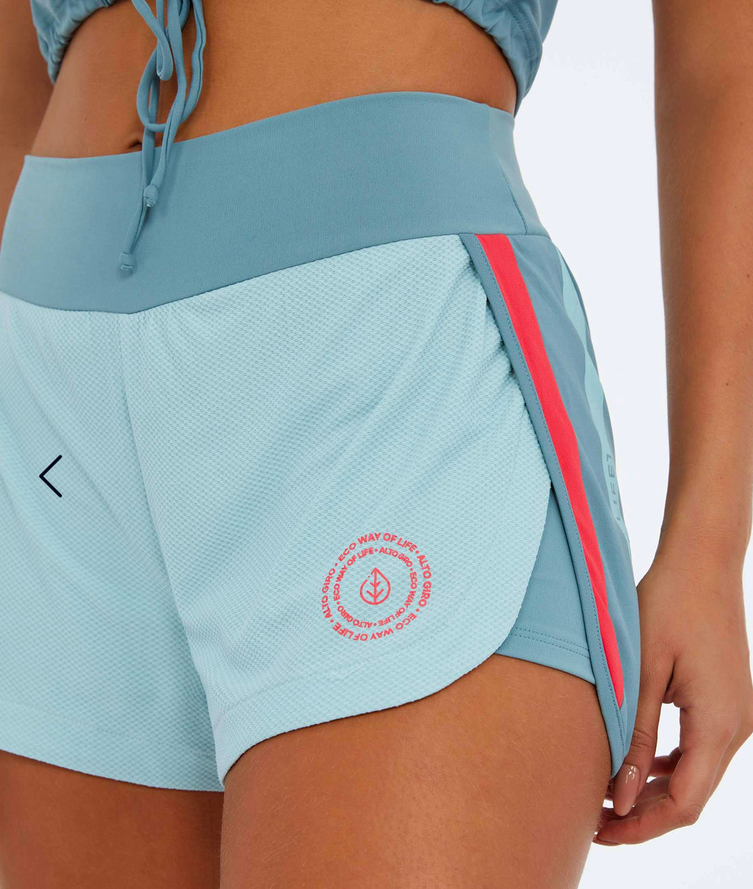 Skin fit overlapping shorts