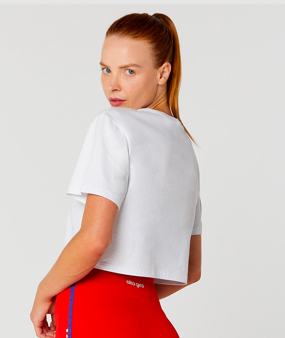 Cotton t-shirt cropped