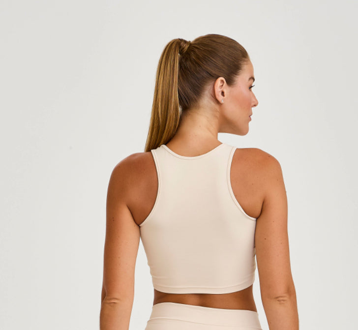 Cropped top nakay asymmetric hem