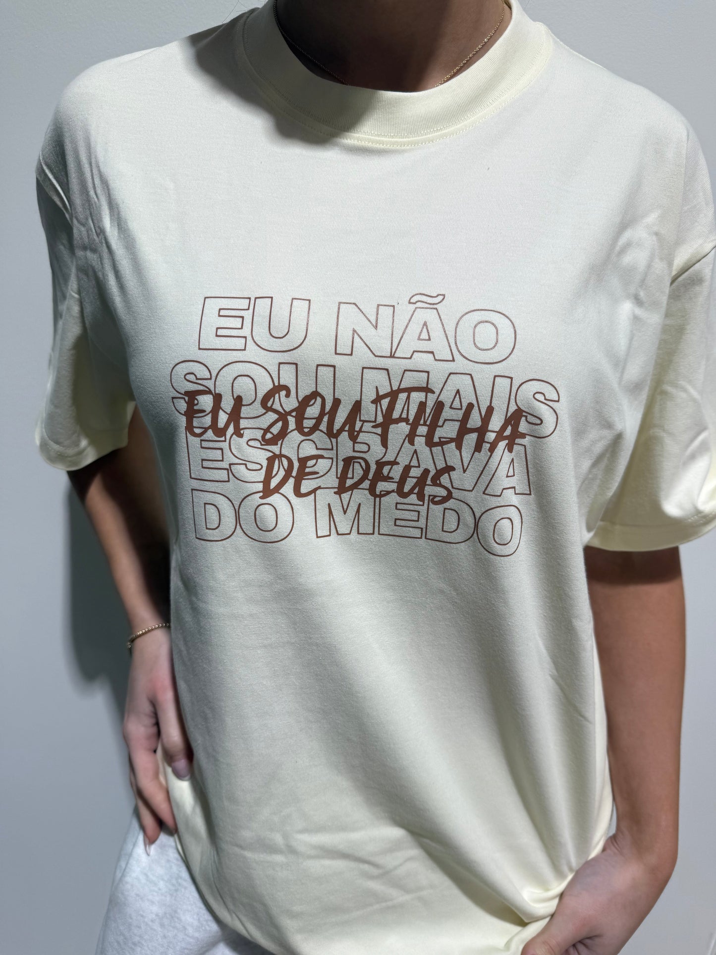T-Shirt Eu Não Sou Mais Escrava Do Medo