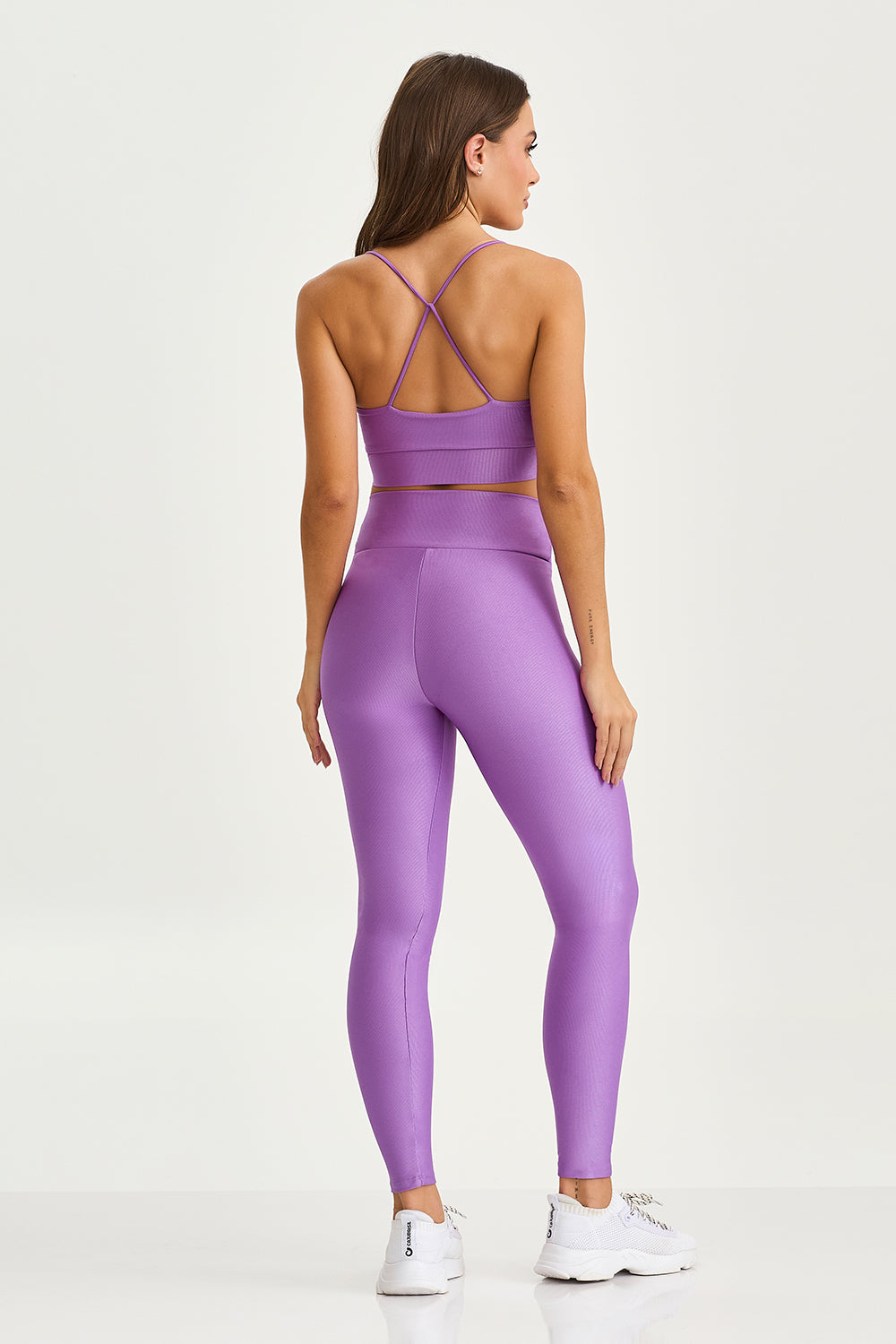 Textured leggings with silk
