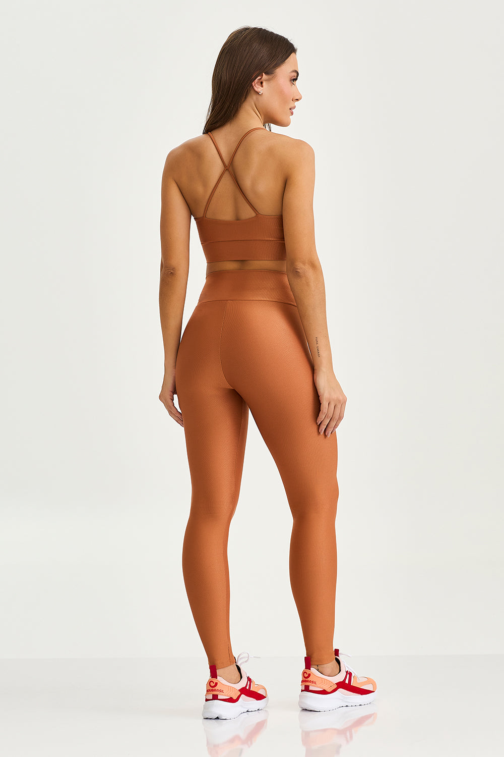 Textured leggings with silk
