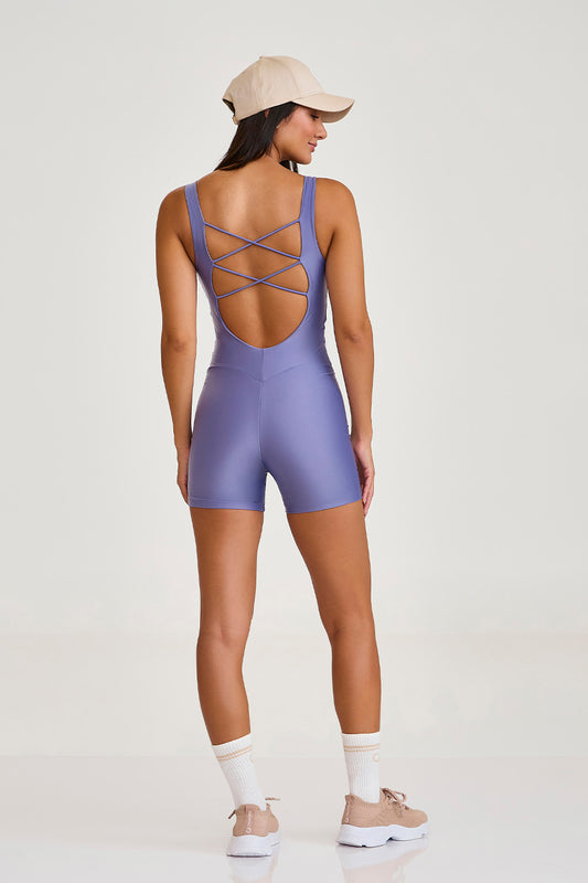 Open-back short Jumpsuit
