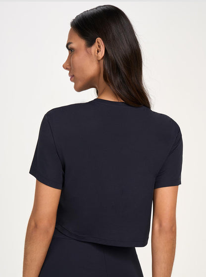 T-shirt cropped skin fit symbol