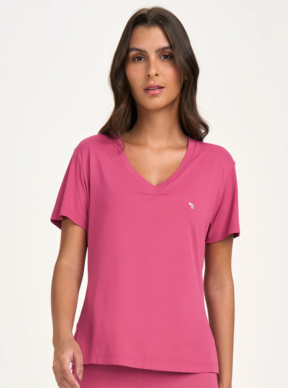 V-neck long t-shirt