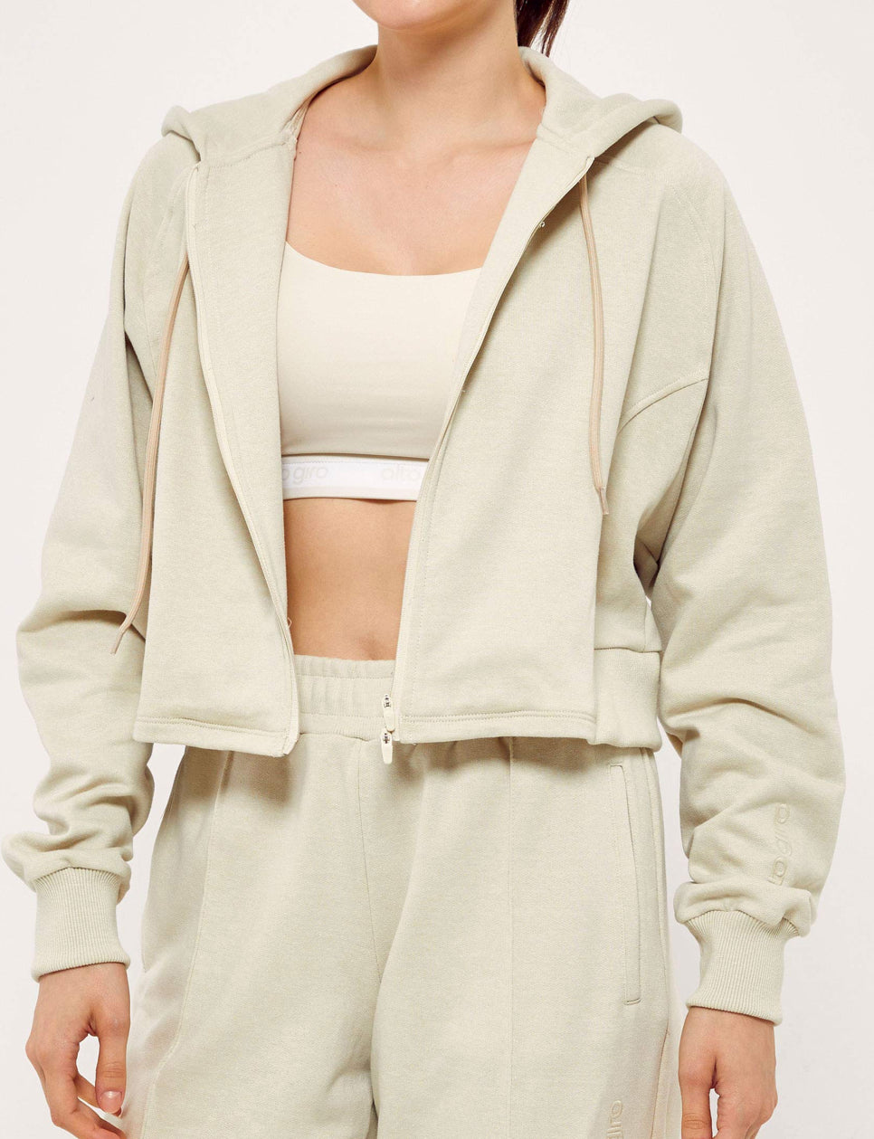 Cropped Sweatshirt Jacket