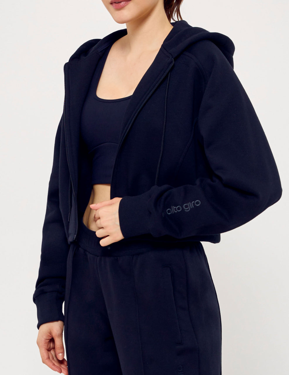 Cropped Sweatshirt Jacket