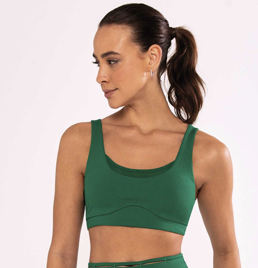 Micro-ribbed top with cutout