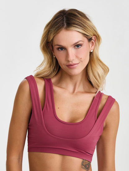 Layered Scoop Sports Bra