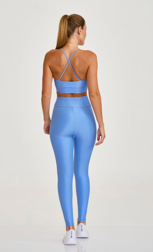 Essential ribbed top with crossed straps