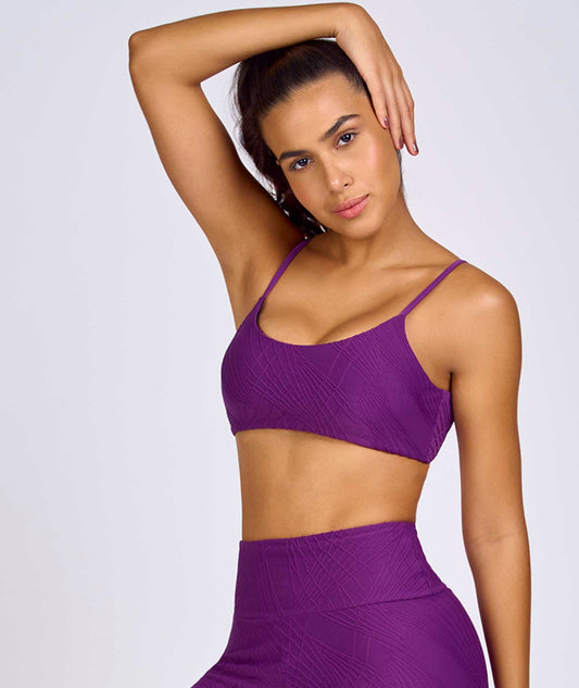 Low-cut back drawstring top