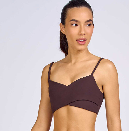 Hyper wrap neckline top