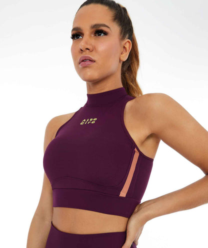 Hyper high neck top with zipper