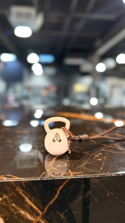 Faith Kettlebell Ring Safe Keychain